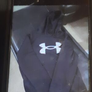 Under Armour Black Hoodie with Embroidered Colored Logo